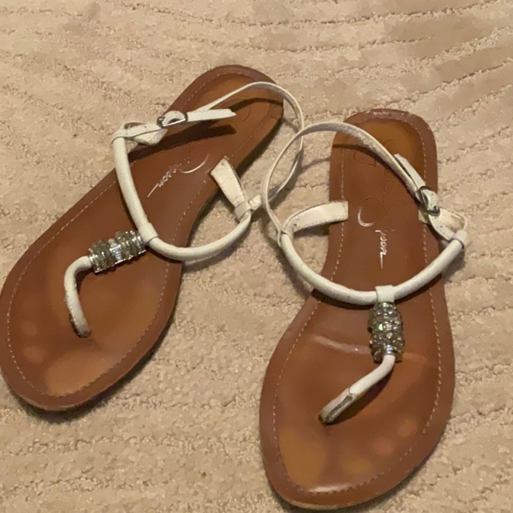 Jessica Simpson Women's Regattah White Dress Sandal 8.5